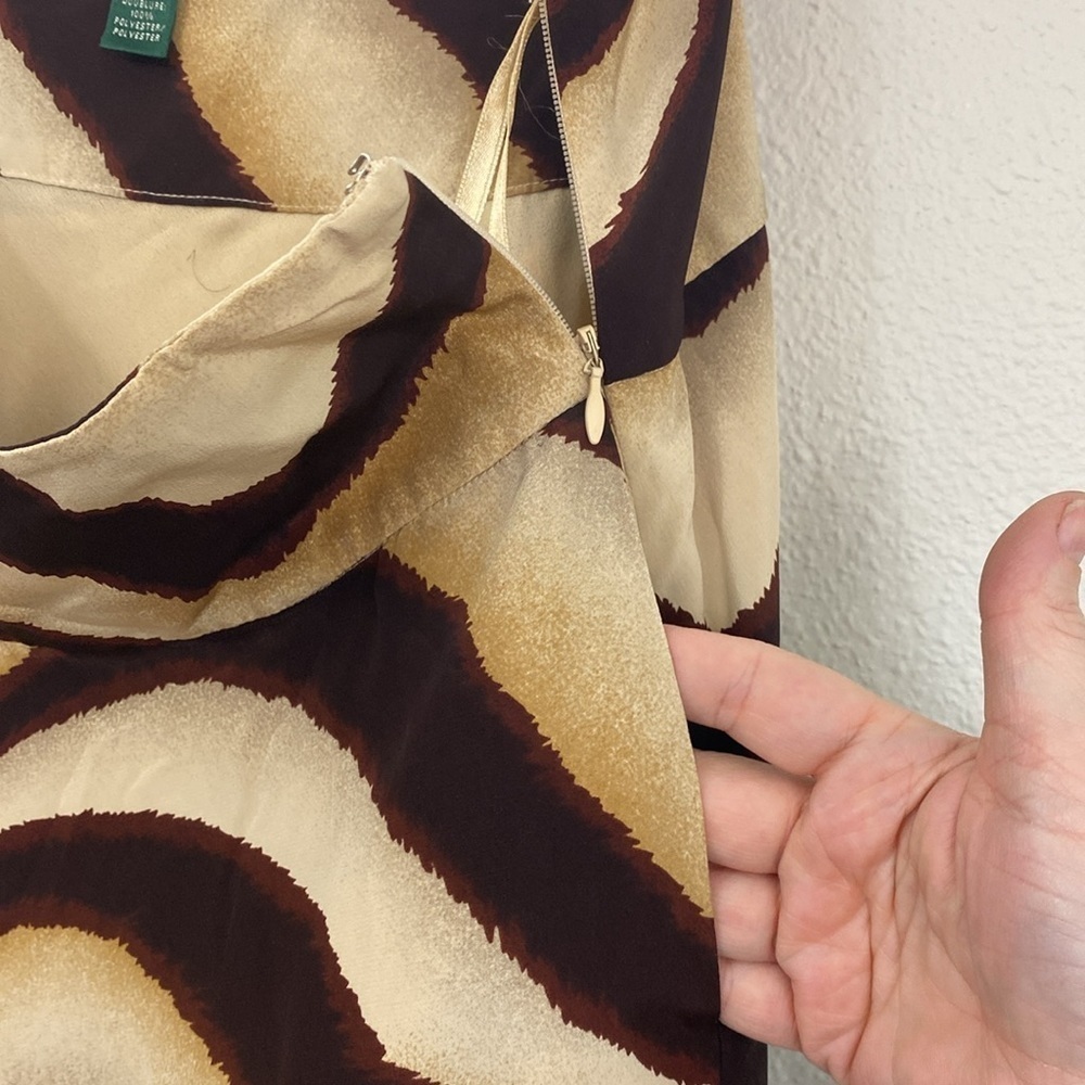 Ralph Lauren 100% Silk Animal Print Swing Skirt size 14 - Picture 4 of 7